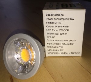 MR16 COB 6W LED (530 Lumens)