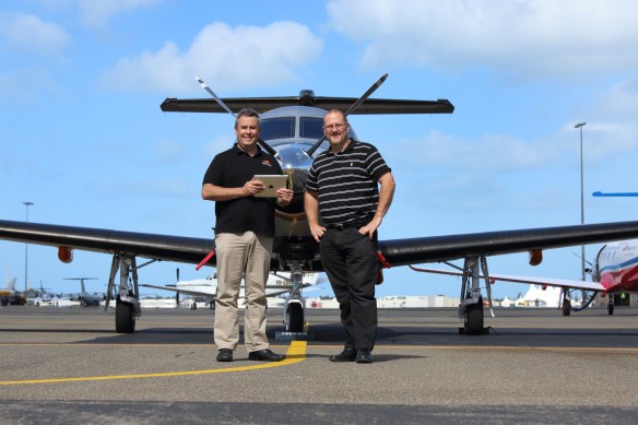 Simon and Bevan in front of VH-TCP